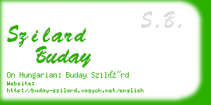 szilard buday business card